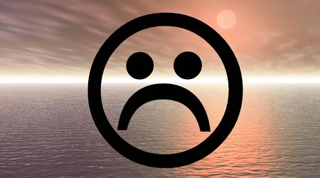 Sad smileyの写真素材