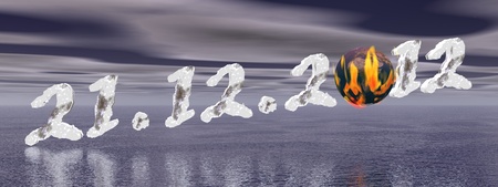 Date for the end of the world according to Maya prophecyの写真素材