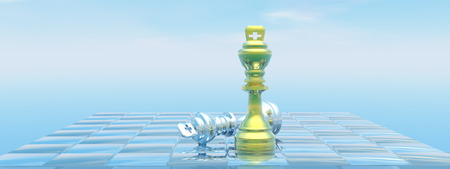 Kings checkmate - 3D renderの写真素材