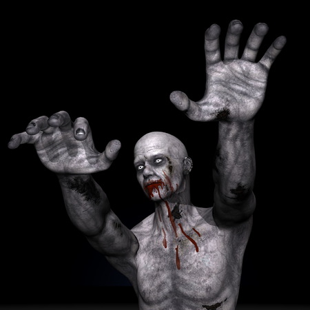 Zombie for Halloween - 3D renderの写真素材