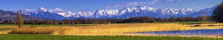Panoramic view on the Alps mountains Franceの写真素材