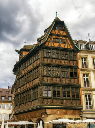 Kammerzell House by day in Strasbourg, Alsace, Franceの写真素材