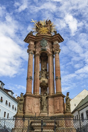 Monumental plague column in Banska Stiavnica, Slovakiaの写真素材