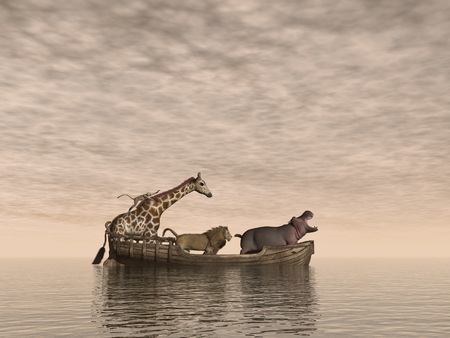 Safe animals - 3D renderの写真素材