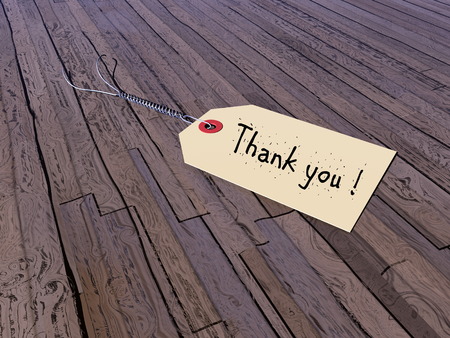 Thank you tag - 3D renderの写真素材