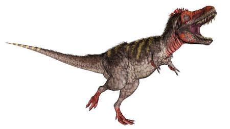 Tarbosaurus dinosaur roaring - 3D render