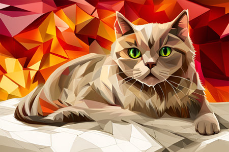 British shorthair cat portrait - Generative AIの素材