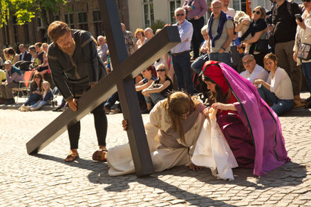 BRUGES (BRUGGE), BELGIUM. 5 MAY 2016. Procession of the Holy Blood.のeditorial素材