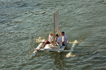 DINANT, BELGIUM, 15 AUGUST 2016. International Regatta in the baths.のeditorial素材