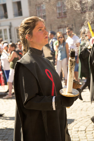 BRUGES (BRUGGE), BELGIUM. 5 MAY 2016. Procession of the Holy Blood.のeditorial素材