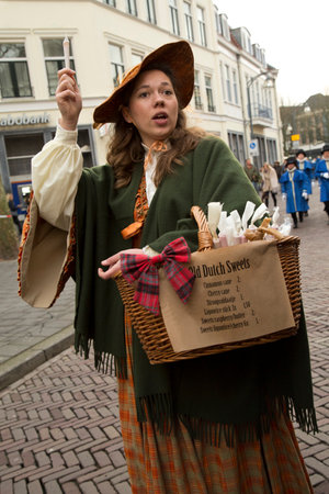 DEVENTER, NETHERLANDS, 17 DECEMBER 2016. Dickens festival in Deventer.のeditorial素材