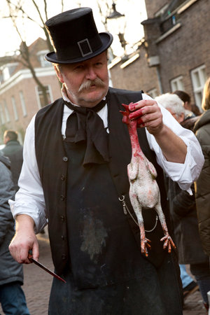 DEVENTER, NETHERLANDS, 17 DECEMBER 2016. Dickens festival in Deventer.のeditorial素材