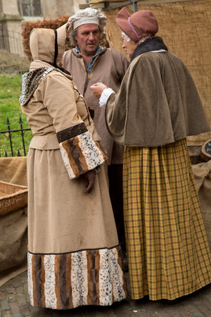 DEVENTER, NETHERLANDS, 17 DECEMBER 2016. Dickens festival in Deventer.のeditorial素材