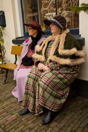 DEVENTER, NETHERLANDS, 17 DECEMBER 2016. Dickens festival in Deventer.のeditorial素材