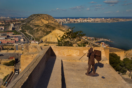 ALICANTE, SPAIN. 24 APRIL 2017. Santa Barbara Fortress in Alicante, Costa Blanca, Spain.のeditorial素材