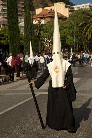 MALAGA, Andalusia, SPAIN. 14 APRIL 2017. Holy Week procession in Malaga.