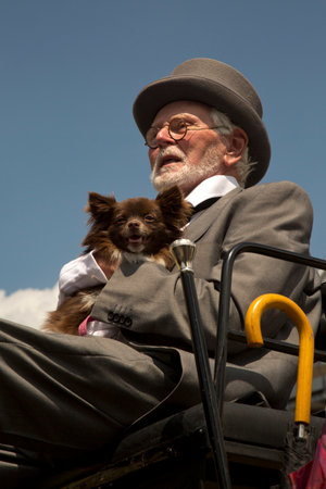 LUDWIGSBURG, GERMANY , 10 JUNE 2018.  Horse market (Pferdemarkt). Costume parade in the city center in Ludwigsburg, Germany.のeditorial素材