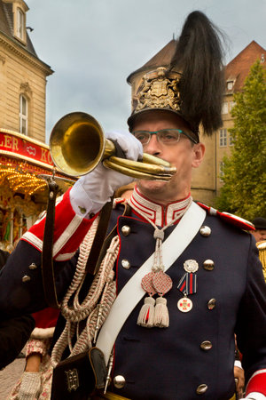 STUTTGART, GERMANY, 03 OÐ¡TOBER 2018. Volksfest at Palace Square in Stuttgart, Germany.のeditorial素材