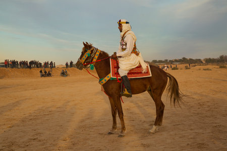 DOUZ,TUNISIA. 20 DECEMBER 2018.  Festival of the Sahara in Douz, Tunisia.のeditorial素材