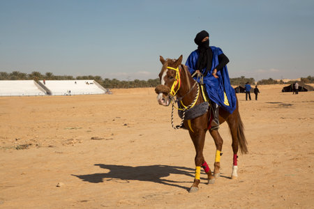 DOUZ, TUNISIA. 21 DECEMBER 2018. Festival of the Sahara in Douz, Tunisia.のeditorial素材