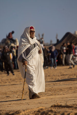 DOUZ, TUNISIA. 21 DECEMBER 2018. Festival of the Sahara in Douz, Tunisia.のeditorial素材