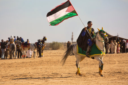 DOUZ, TUNISIA. 23 DECEMBER 2018. Festival of the Sahara in Douz, Tunisia.