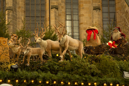 ESSLINGEN AM NECKAR. GERMANY. 30 NOVEMBER 2019. Christmas Market in Esslingen am Neckar, Germany.のeditorial素材