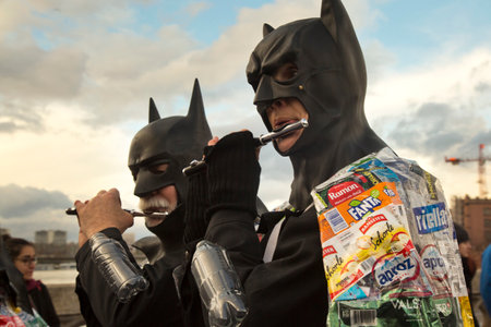 BASEL, SWITZERLAND, 11 MARCH 2019. The traditional carnival parade of carnival masks in Basel,...