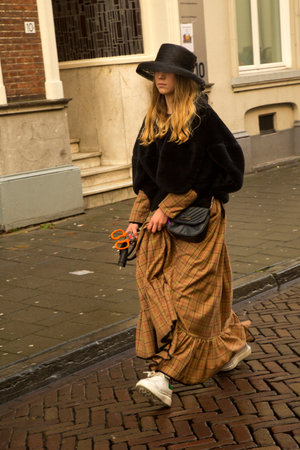 DEVENTER, NETHERLANDS, 14 DECEMBER 2019. Dickens festival in Deventer, Netherlands.のeditorial素材