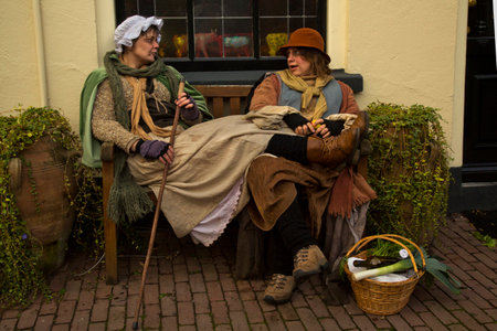 DEVENTER, NETHERLANDS, 14 DECEMBER 2019. Dickens festival in Deventer, Netherlands.のeditorial素材