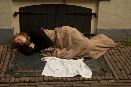 DEVENTER, NETHERLANDS, 14 DECEMBER 2019. Dickens festival in Deventer, Netherlands.のeditorial素材