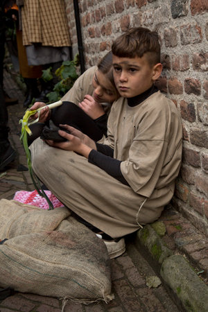 DEVENTER, NETHERLANDS, 14 DECEMBER 2019. Dickens festival in Deventer, Netherlands.のeditorial素材