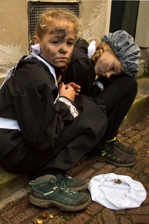 DEVENTER, NETHERLANDS, 15 DECEMBER 2019. Dickens festival in Deventer, Netherlands.のeditorial素材