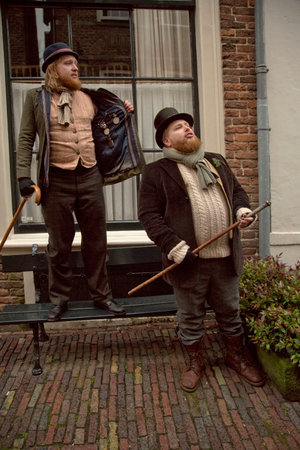 DEVENTER, NETHERLANDS, 14 DECEMBER 2019. Dickens festival in Deventer, Netherlands.のeditorial素材