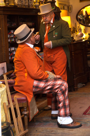 DEVENTER, NETHERLANDS, 14 DECEMBER 2019. Dickens festival in Deventer, Netherlands.のeditorial素材