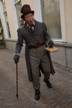 DEVENTER, NETHERLANDS, 14 DECEMBER 2019. Dickens festival in Deventer, Netherlands.のeditorial素材