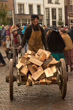DEVENTER, NETHERLANDS, 15 DECEMBER 2019. Dickens festival in Deventer, Netherlands.のeditorial素材
