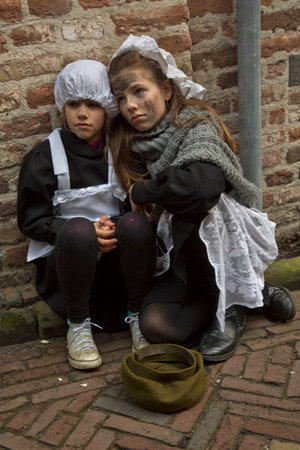 DEVENTER, NETHERLANDS, 15 DECEMBER 2019. Dickens festival in Deventer, Netherlands.のeditorial素材