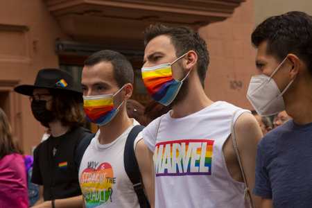 STUTTGART, GERMANY, 31 JULY 2021. Christopher Street Day in Stuttgart, Germany.のeditorial素材