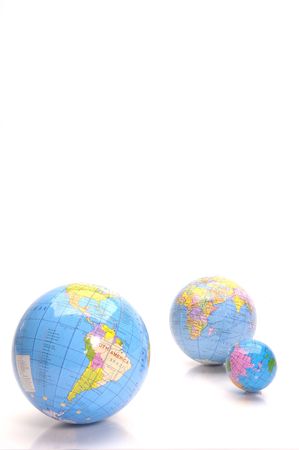 Almost everywhere in the world. Globesの写真素材