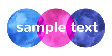 Abstract vector backgrounds or banner templates. Colorful watercolor circles with overlay. Template for your design with space for text.のイラスト素材