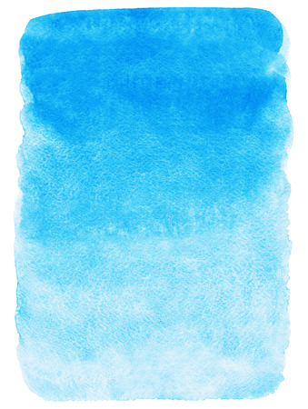 Sky blue watercolor abstract background. Gradient fill. Hand drawn texture. Piece of heaven.の写真素材