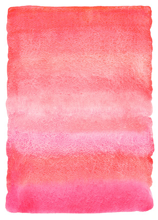Pink watercolor abstract background with striped stains. Pink or red gradient fill. Valentines day watercolour texture. Hand drawn fill with rough, uneven edges.の写真素材