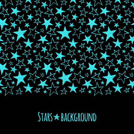 Stars border seamless in horizontal direction.のイラスト素材