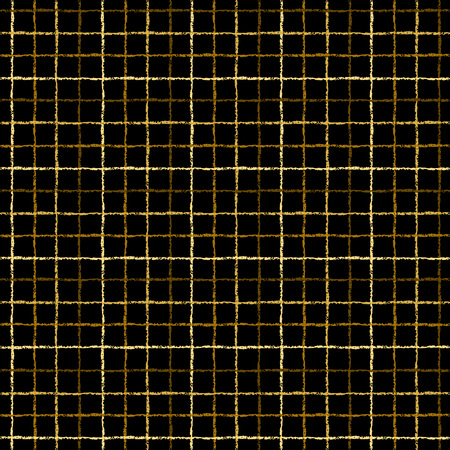 Golden check, square, plaid seamless pattern.のイラスト素材
