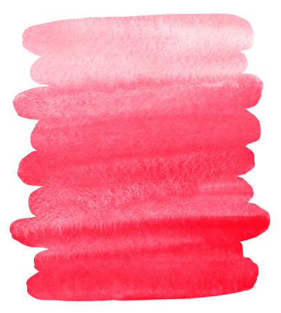 Watercolor brush drawn background with uneven edges. Brush stroke Valentines day template. Pink, rose striped watercolour gradient fill. Love, passion colors. Hand drawn texture.の写真素材