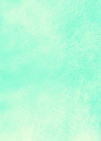 Watercolor gradient abstract background with stains. Mint green and yellow painted template. Summer, holiday backdrop. Hand drawn watercolour texture.の写真素材
