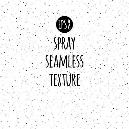 Spray, splash texture seamless vector pattern. Tiny uneven ink spots, dots, specks, flecks, flakes. Simple white, light background. Grunge monochrome template.のイラスト素材