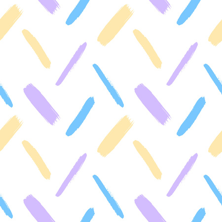 Hand drawn various diagonal brush strokes, lines, stripes, streaks, bars seamless repeat pattern.のイラスト素材