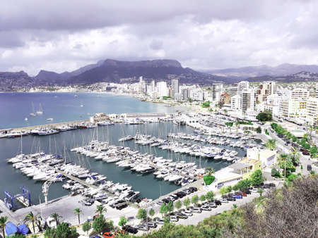 Views of the bay with its portの写真素材